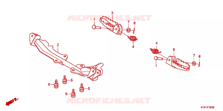 REPOSE PIED Honda MOTO 110 CRF 2023  CRF110FP