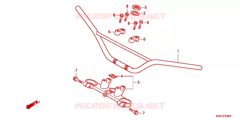GUIDON - TE DE FOURCHE Honda MOTO 150 CRF 2023  CRF150RBN