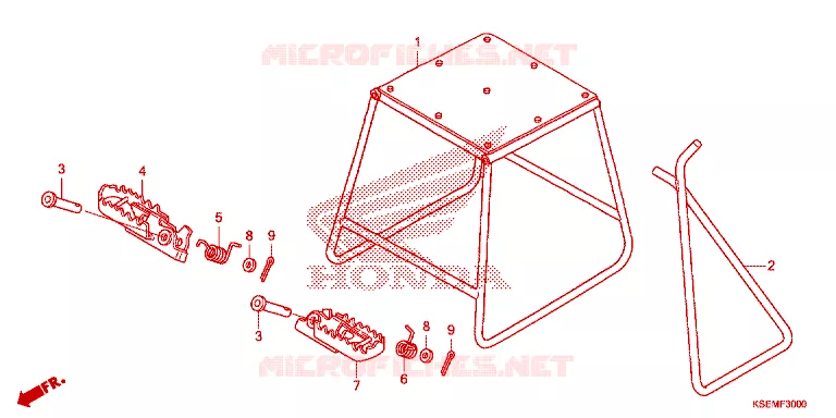 BEQUILLE - REPOSE PIEDS Honda MOTO 150 CRF 2021  CRF150RM