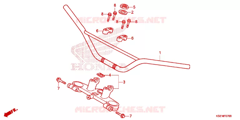 GUIDON - TE DE FOURCHE Honda MOTO 150 CRF 2021  CRF150RM