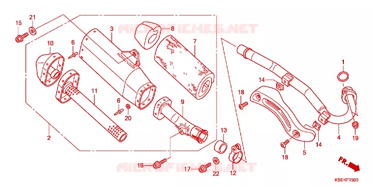 SILENCIEUX D'ECHAPPEMENT Honda MOTO 150 CRF 2024  CRF150RN