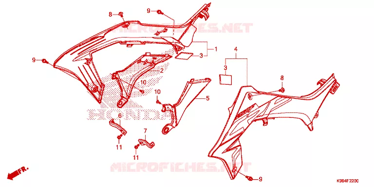 OUIES DE RADIATEUR Honda MOTO 250 CRF 2022  CRF250FN