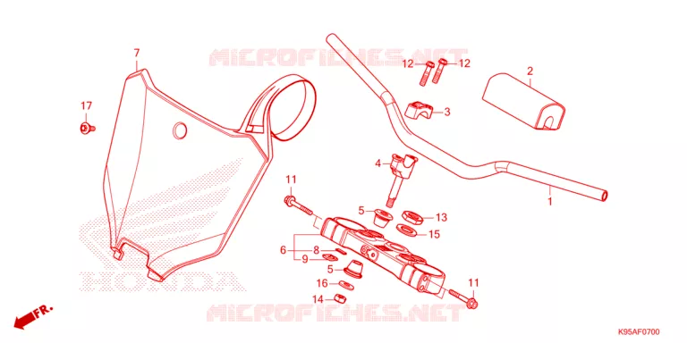 GUIDON - TE DE FOURCHE Honda MOTO 250 CRF 2023  CRF250RP