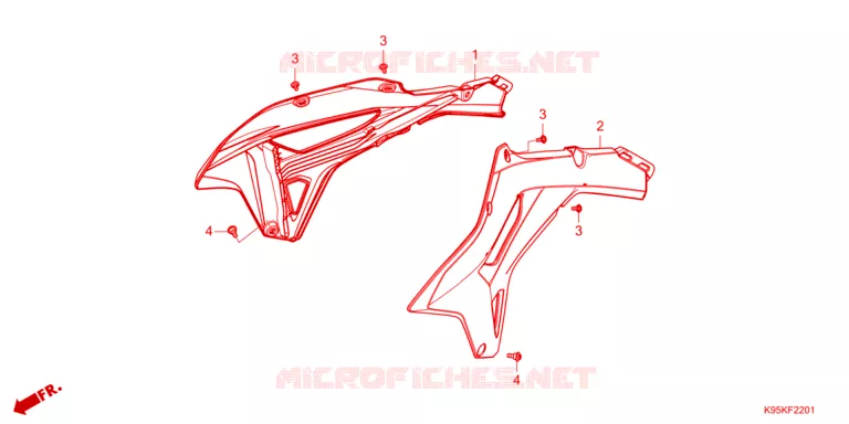 OUIES DE RADIATEUR Honda MOTO 250 CRF 2023  CRF250RXP