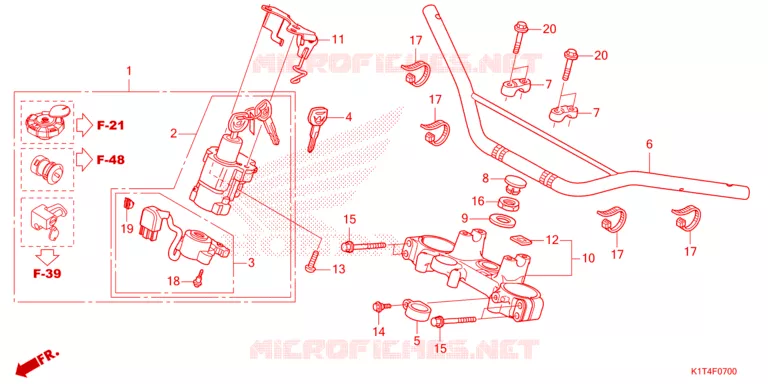 GUIDON - TE DE FOURCHE Honda MOTO 300 CRF 2022  CRF300LAN