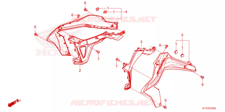 OUIES DE RADIATEUR Honda MOTO 300 CRF 2023  CRF300LN