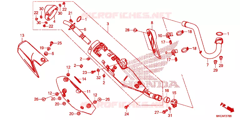 SILENCIEUX D'ECHAPPEMENT Honda MOTO 450 CRF 2023  CRF450RLP