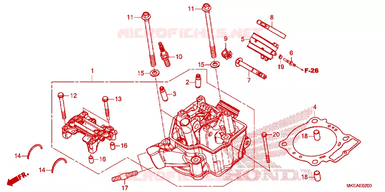 CULASSE Honda MOTO 450 CRF 2023  CRF450RLP