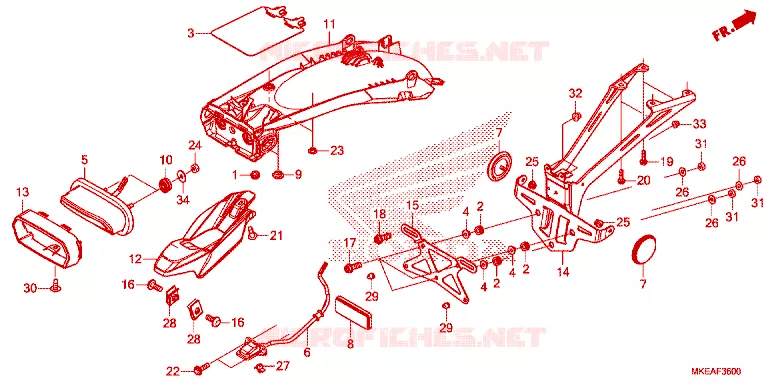 FEU ARRIERE Honda MOTO 450 CRF 2023  CRF450RLP