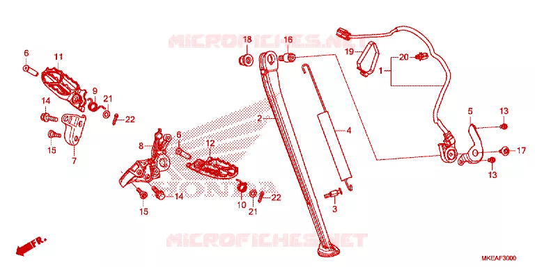 REPOSE PIED - BEQUILLE Honda MOTO 450 CRF 2024  CRF450RLP