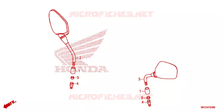 RETROVISEUR Honda MOTO 450 CRF 2024  CRF450RLP