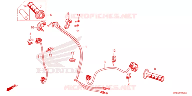 COMMODOS - POIGNEES - CABLES Honda MOTO 450 CRF 2023  CRF450RP_50TH