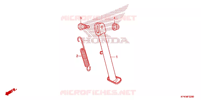 BEQUILLE Honda MOTO 110 CRF 2022  CRF110FN