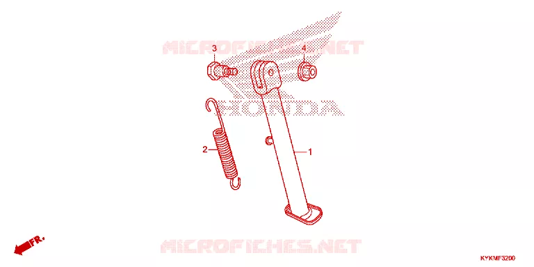 BEQUILLE Honda MOTO 110 CRF 2023  CRF110FN