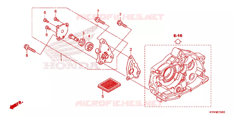 POMPE A HUILE Honda MOTO 110 CRF 2023  CRF110FN