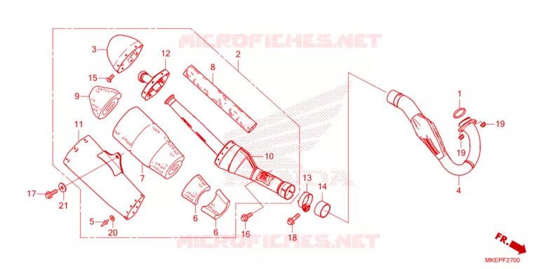 SILENCIEUX D'ECHAPPEMENT Honda MOTO 450 CRF 2023  CRF450RP
