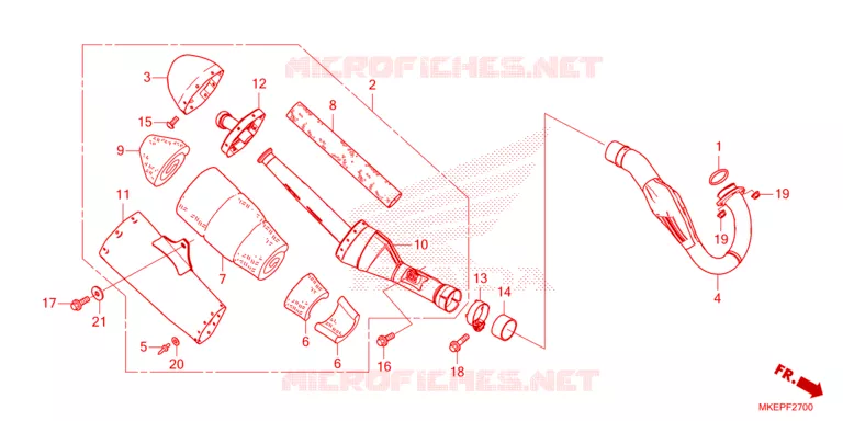 SILENCIEUX D'ECHAPPEMENT Honda MOTO 450 CRF 2023  CRF450RP