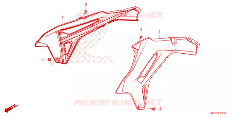 OUIES DE RADIATEUR Honda MOTO 450 CRF 2023  CRF450RP