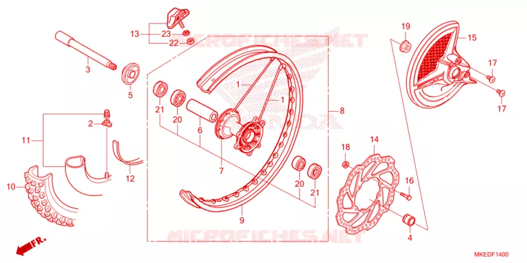 ROUE AVANT Honda MOTO 450 CRF 2023  CRF450RP