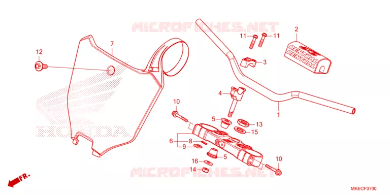 GUIDON - TE DE FOURCHE Honda MOTO 450 CRF 2022  CRF450RWEN