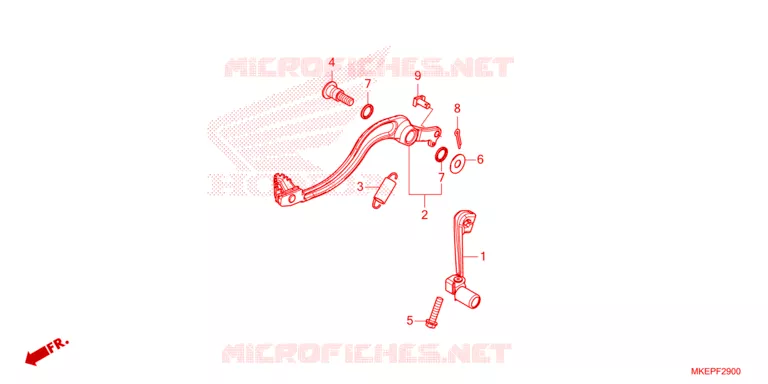 PEDALE Honda MOTO 450 CRF 2023  CRF450RWEP