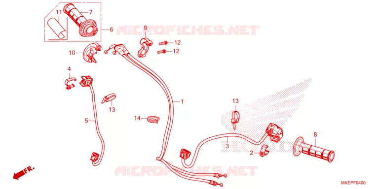 COMMODO - LEVIER - CABLE Honda MOTO 450 CRF 2023  CRF450RXP