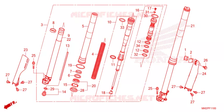 FOURCHE Honda MOTO 450 CRF 2023  CRF450RXP