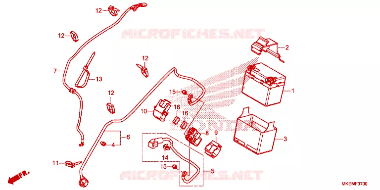 BATTERIE Honda MOTO 450 CRF 2023  CRF450XP
