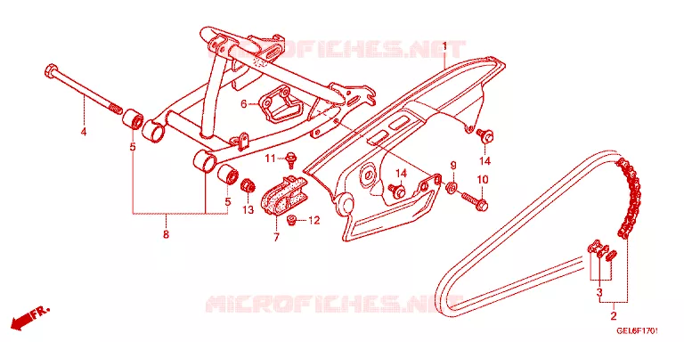 BRAS OSCILLANT Honda MOTO 50 CRF 2022  CRF50FN