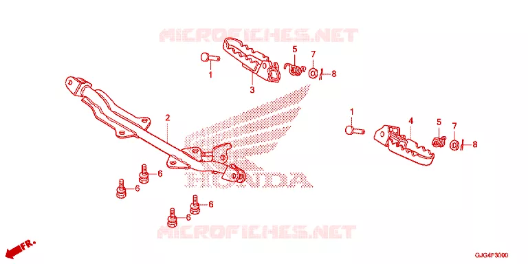 REPOSE PIED Honda MOTO 50 CRF 2024  CRF50FP