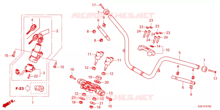 GUIDON - TE DE FOURCHE Honda MOTO 125 CT 2021  CT125AL_J