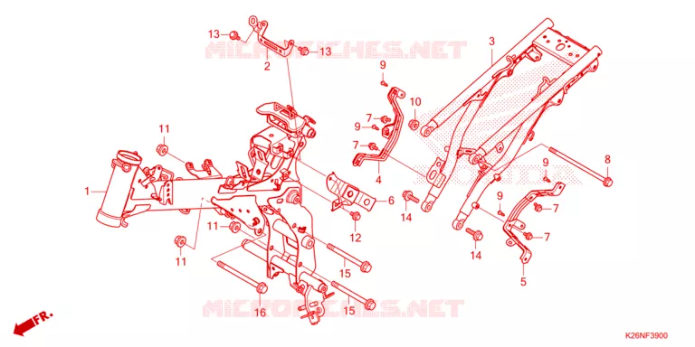 CADRE Honda MOTO 125 GROM 2023  MSX125AP