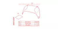 GARNITURE TOP CASE (AL) pour Honda X ADV 750 LOWER de 2022