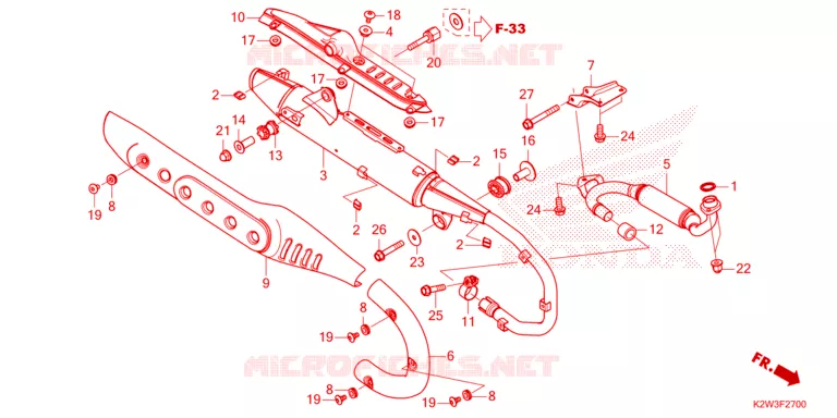 SILENCIEUX D'ECHAPPEMENT Honda MOTO 125 DAX 2023  ST125AP