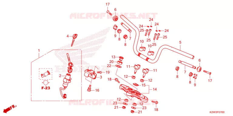 GUIDON - TE DE FOURCHE Honda MOTO 125 DAX 2024  ST125AP