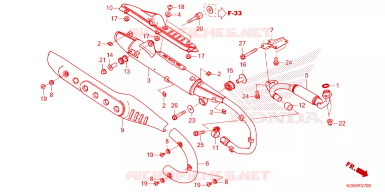SILENCIEUX D'ECHAPPEMENT Honda MOTO 125 DAX 2024  ST125AP