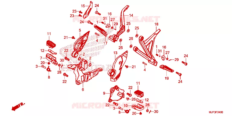 REPOSE PIED Honda MOTO 1000 AFRICA-TWIN 2016  CRF1000DG
