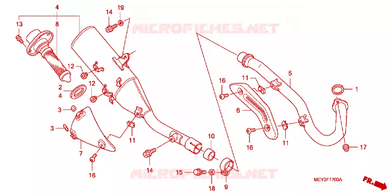 SILENCIEUX D'ECHAPPEMENT Honda MOTO 450 CRF 2009  CRF450X9
