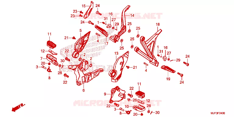 REPOSE PIED Honda MOTO 1000 AFRICA-TWIN 2016  CRF1000G