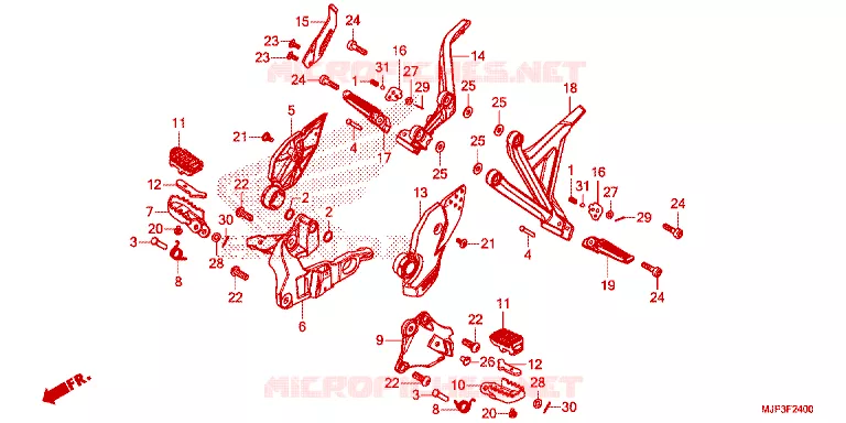 REPOSE PIED Honda MOTO 1000 AFRICA-TWIN 2016  CRF1000G