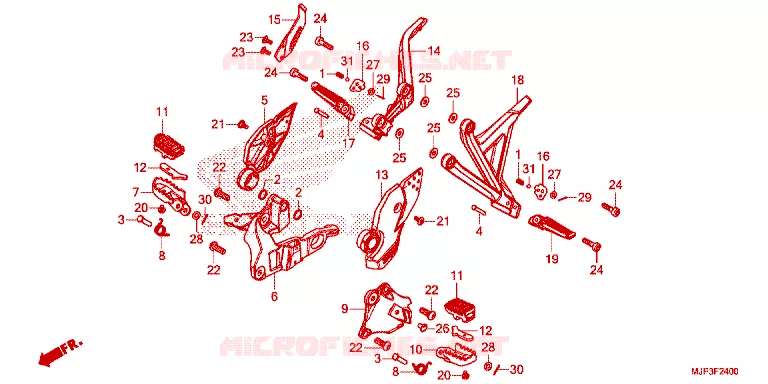 REPOSE PIED Honda MOTO 1000 AFRICA-TWIN 2016  CRF1000G