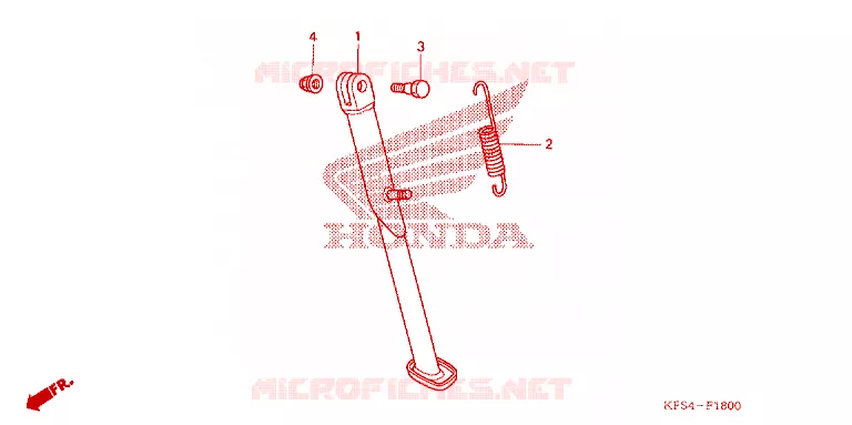 BEQUILLE LATERALE Honda MOTO 230 CRF 2003  CRF230F3