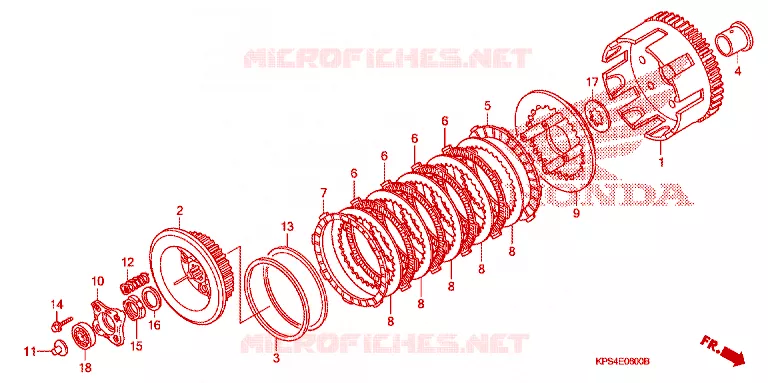 EMBRAYAGE Honda MOTO 230 CRF 2003  CRF230F3