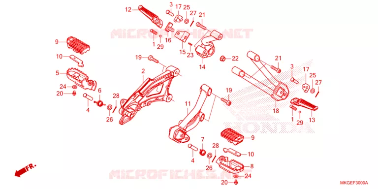 REPOSE PIED Honda MOTO 500 REBEL 2023  CMX500AP_PH