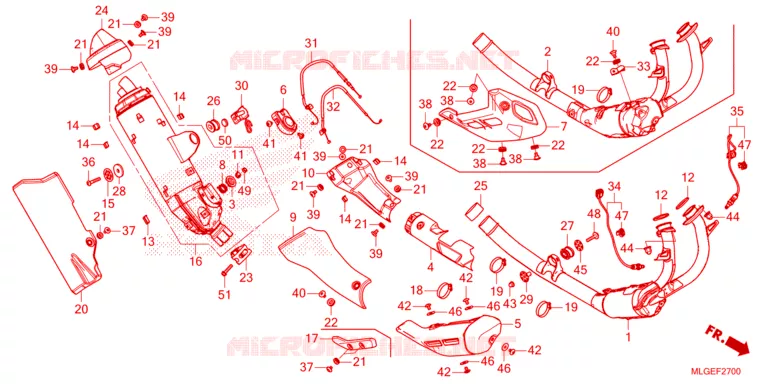 SILENCIEUX D'ECHAPPEMENT Honda MOTO 1100 AFRICA-TWIN 2023  CRF1100DP