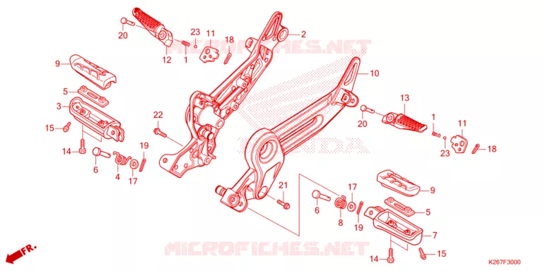 REPOSE PIED Honda MOTO 125 MSX 2022  MSX125AN