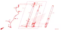 FOURCHE pour Honda MSX 125 ABS de 2022