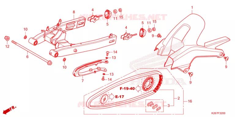 BRAS OSCILLANT Honda MOTO 125 MSX 2024  MSX125AP