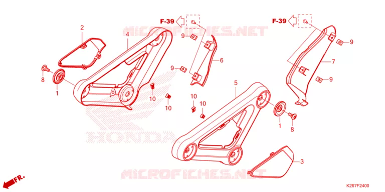 COUVERCLES LATERAUX Honda MOTO 125 MSX 2023  MSX125AP