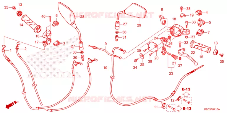 LEVIER DE GUIDON - CABLE - COMMODO Honda SCOOTER 110 DIO 2022  NSC110N